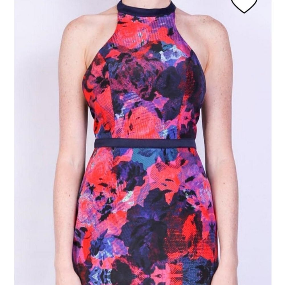 Finders keepers floral halter dress size small